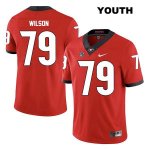 Youth Georgia Bulldogs NCAA #79 Isaiah Wilson Nike Stitched Red Legend Authentic College Football Jersey AGE1054AB